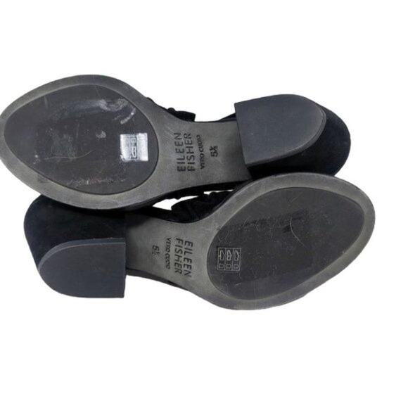 Eileen Fisher Strappy 3 Inch Block Heel Zipper Back Open Toe Heel Shoes Size 5.5 - Picture 3 of 5